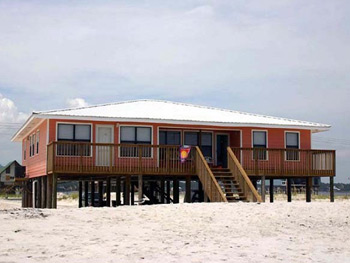 Back exterior at Isle Call - Gulf Shores Beach House for Rent